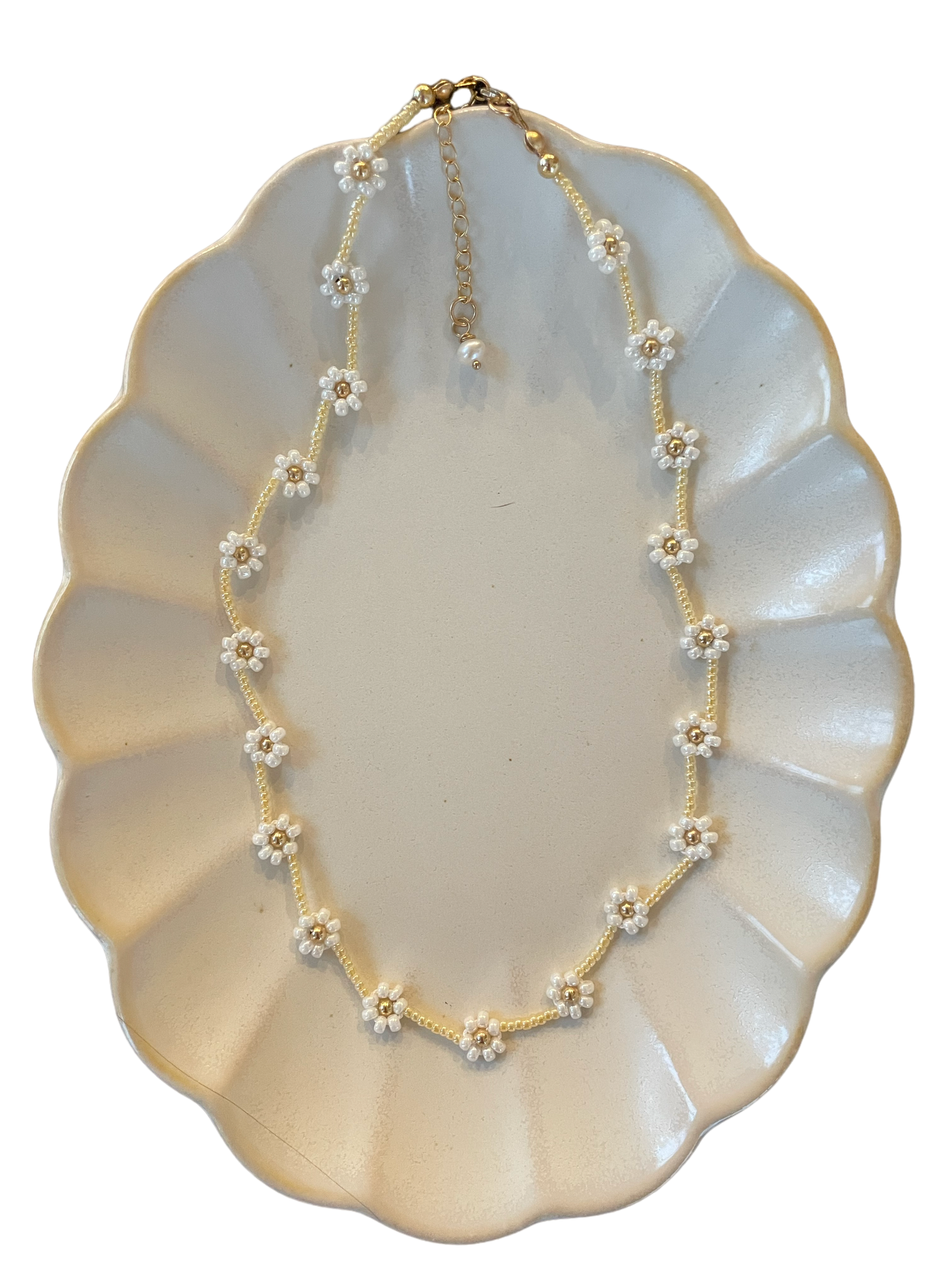 Lemon drop daisy necklace