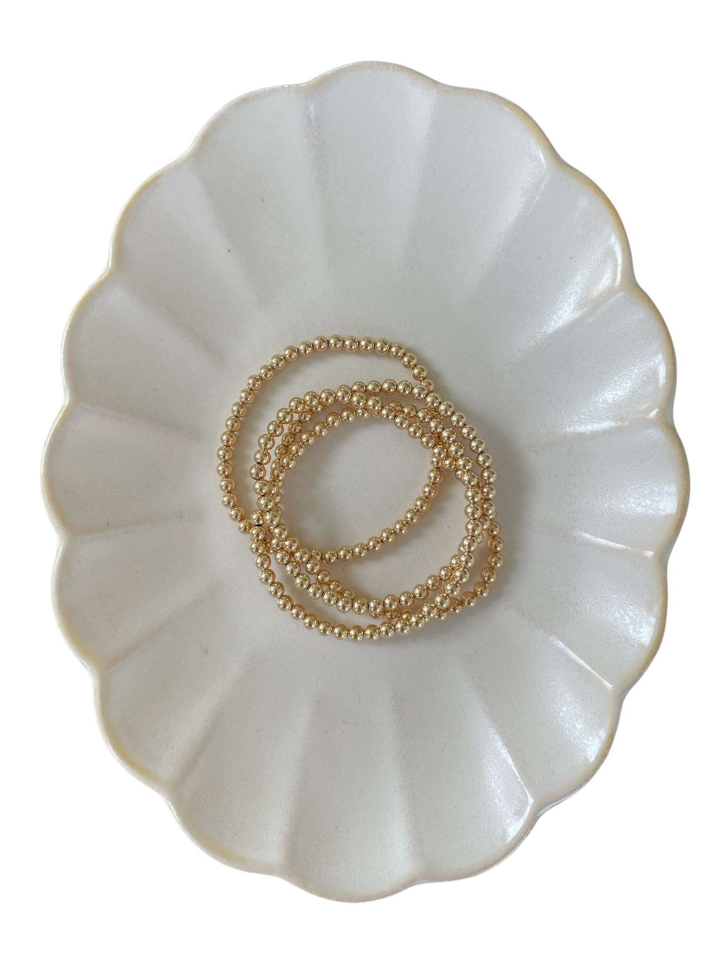 Gold bead bracelet