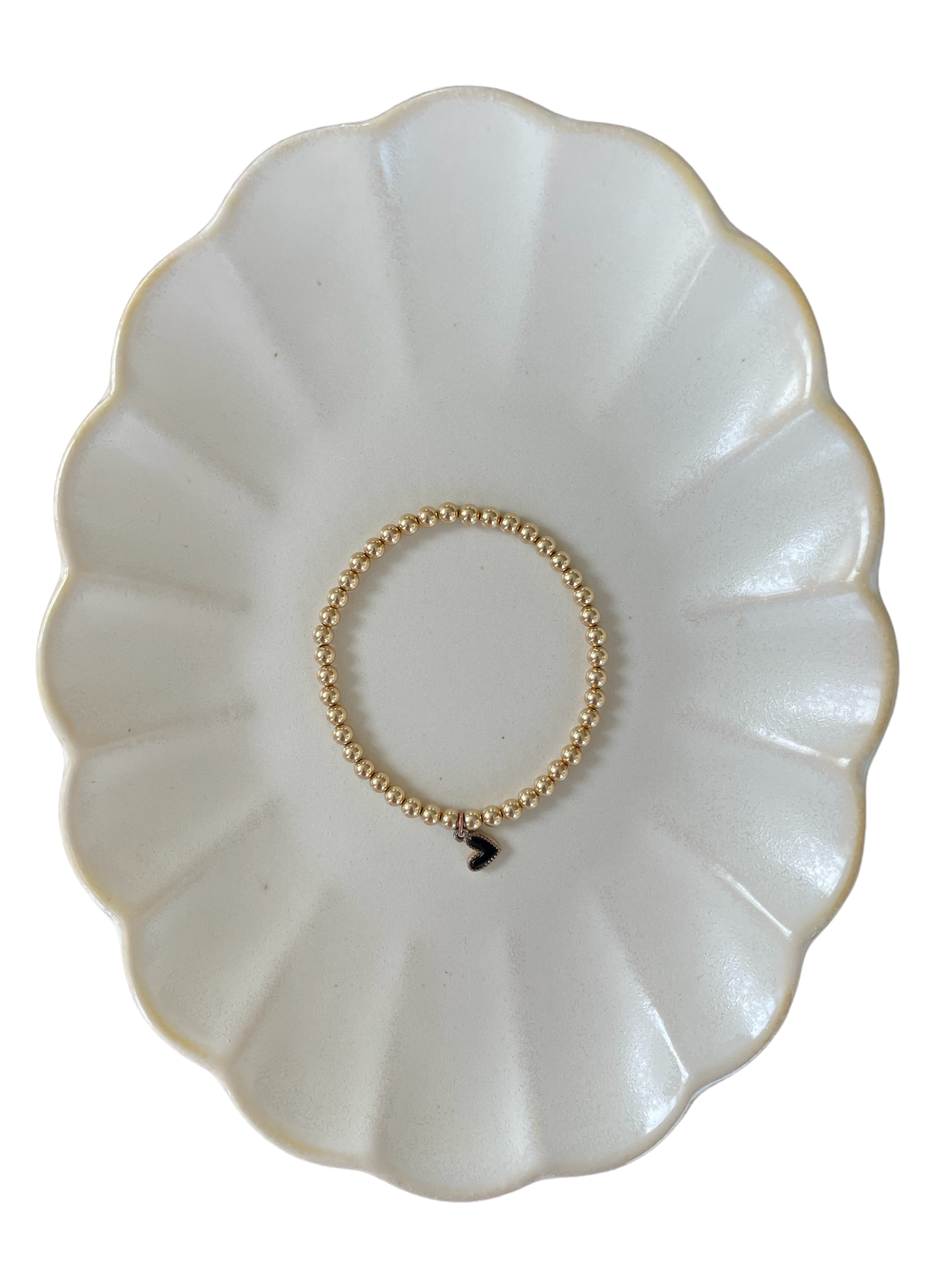 Gold bead bracelet